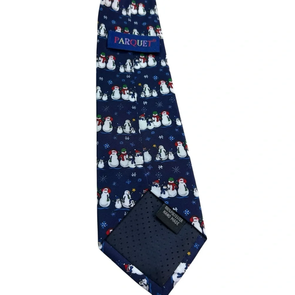 Parquet Boys Youth Snowman Christmas Holiday Neck Tie